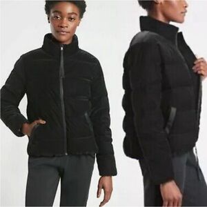 SPRING SALE Athleta Venice Odyssey Down Jacket Small‎ Black Velvet Lux